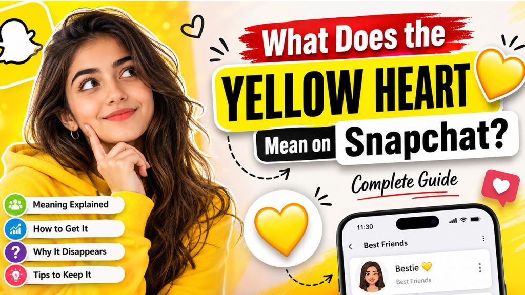 meaning of yellow heart in snapchat