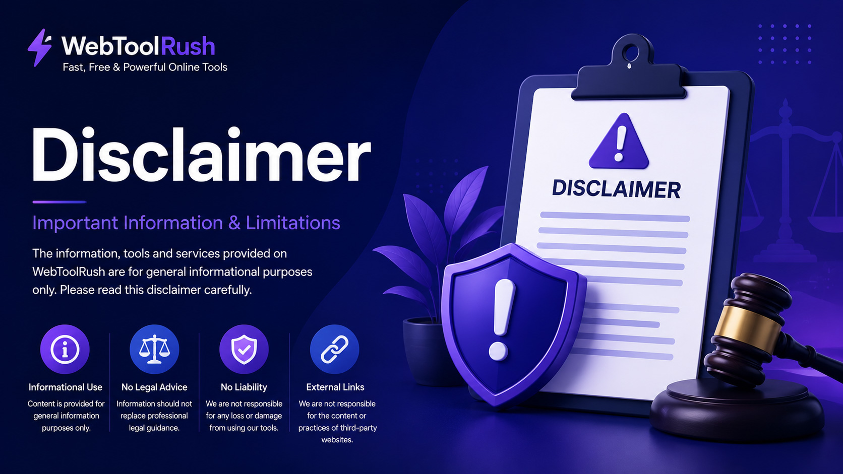 Disclaimer WebToolRush