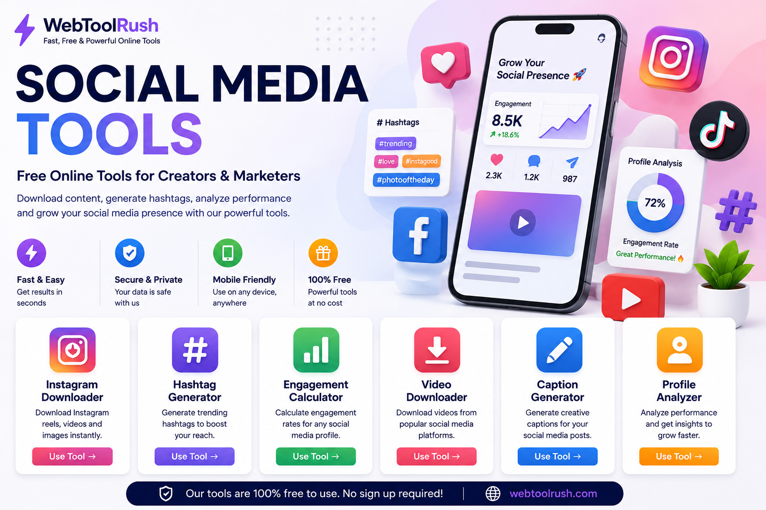Social Media Tools WebToolRush