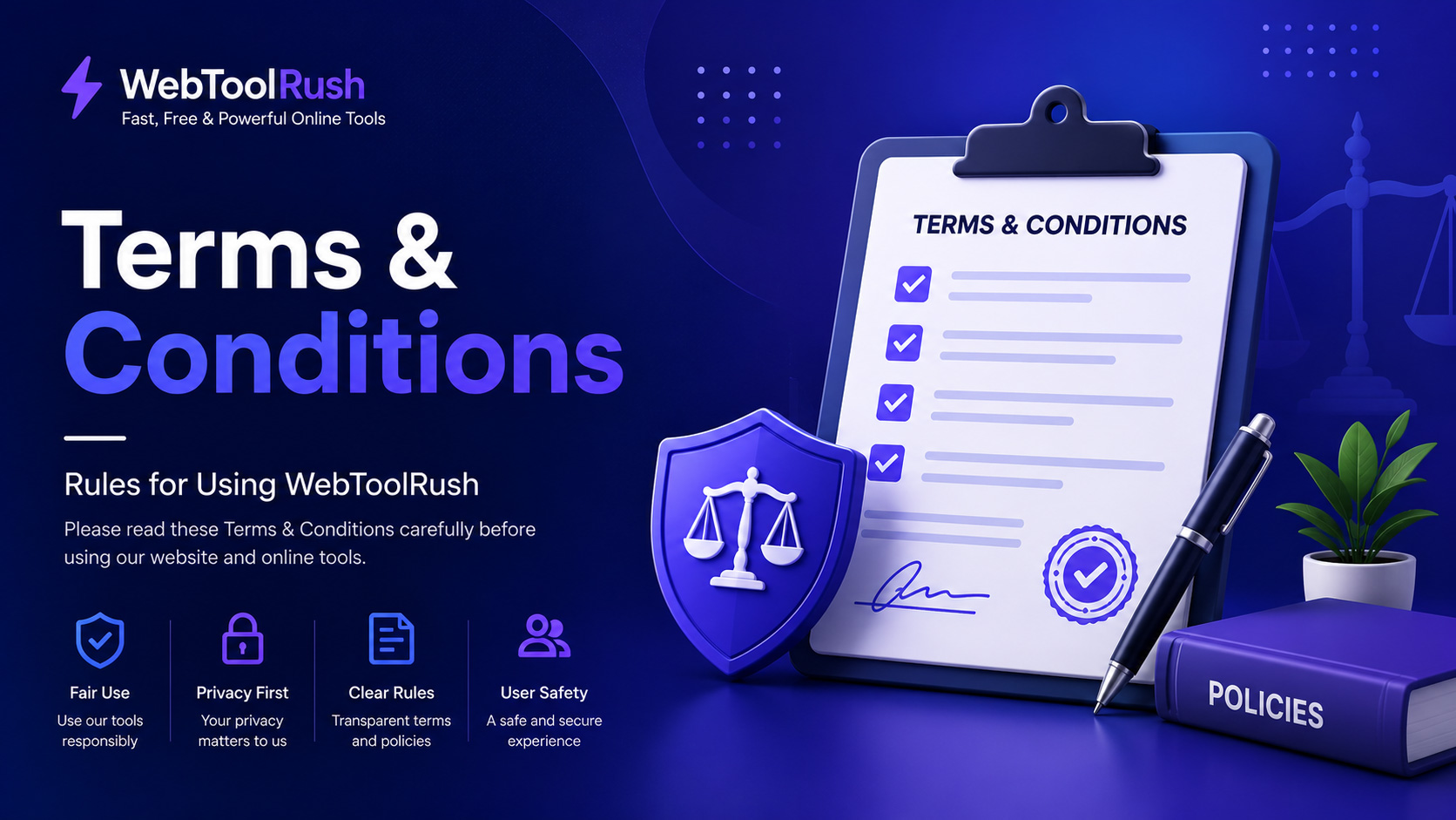 Terms and Conditions WebToolRush